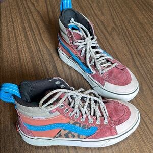 Vans Women’s 5.5 Men’s 4 Pomegranate Leopard High Top Sneakers